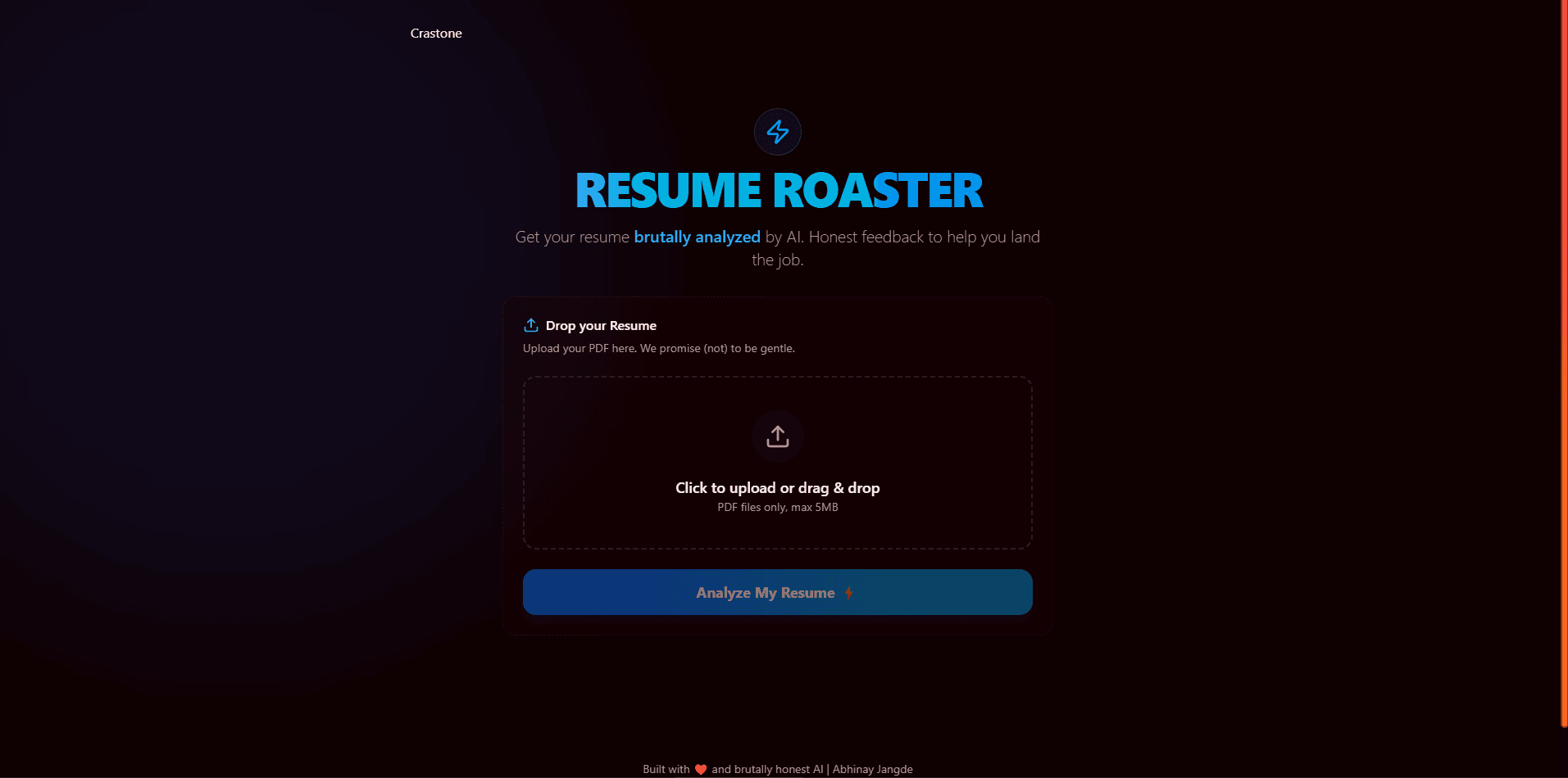 Crastone (AI Resume Generator)